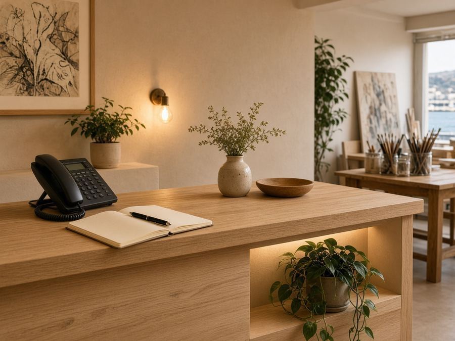 Contact desk at Root Lemur House in Split
